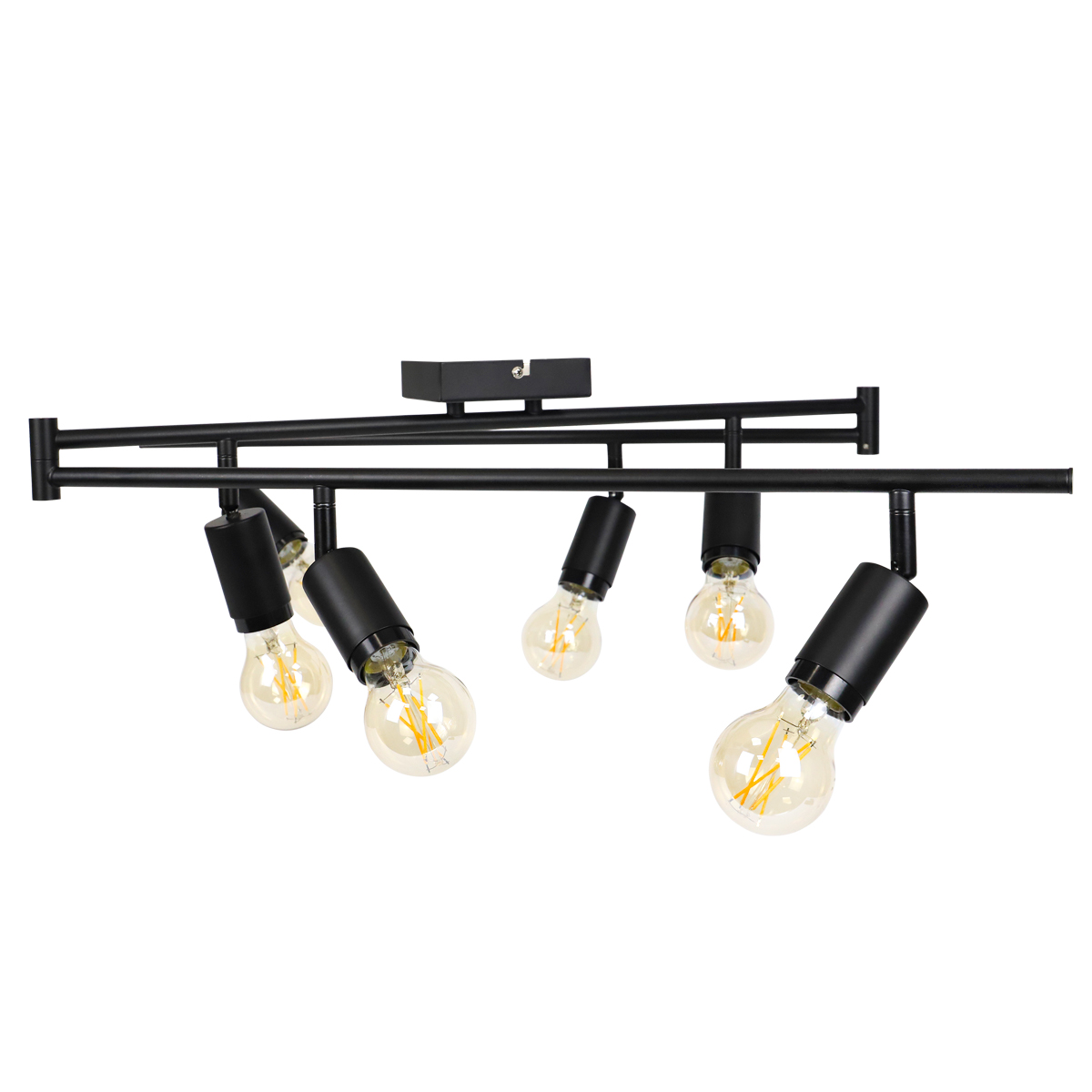 Ceiling Lights With 6 Blubs Black Colour