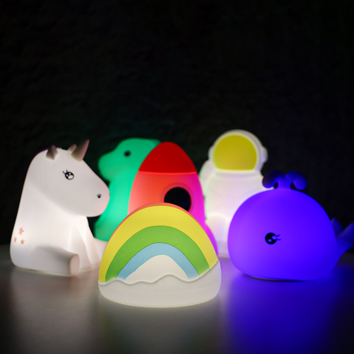 Rainbow Baby Night Light With Three Color Transformation