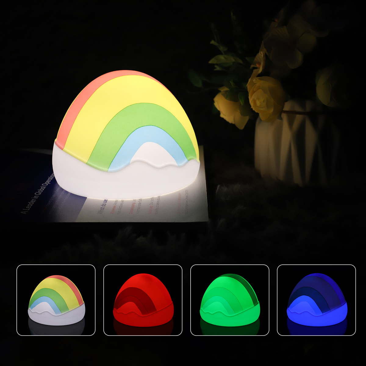Rainbow Baby Night Light With Three Color Transformation