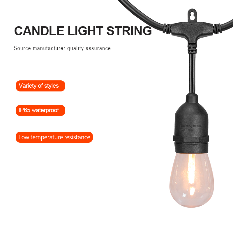7.3M String Light With 12  Candle Lamp Blubs 