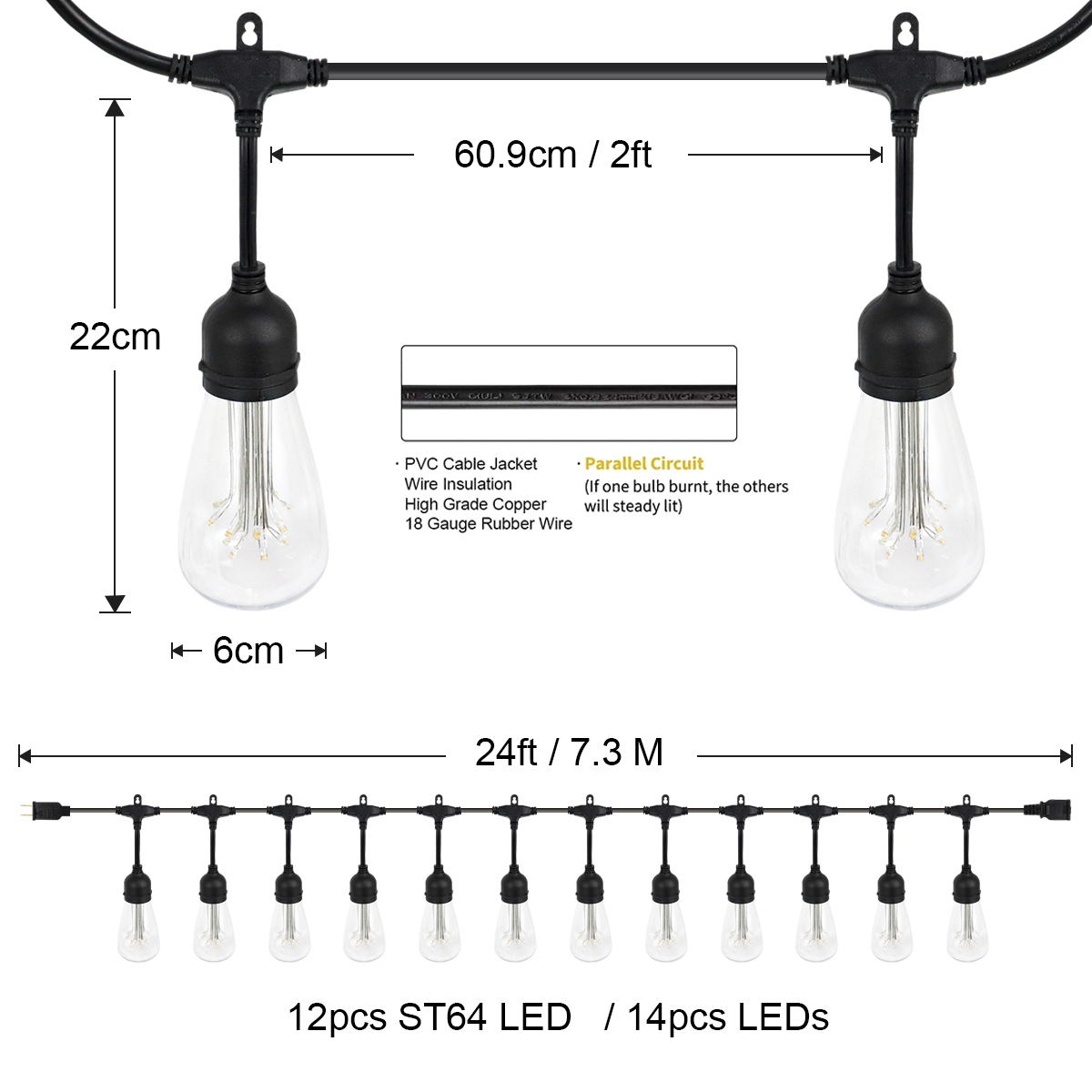 7.3m String Light