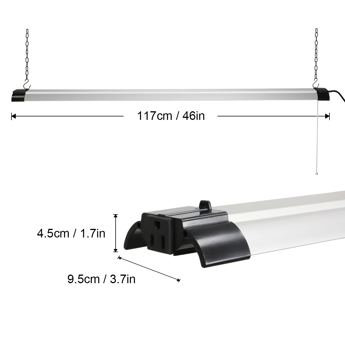 LED Shop Light 46 Inch 2835 SMD LED 5000K 5500lm 57W AC120V 