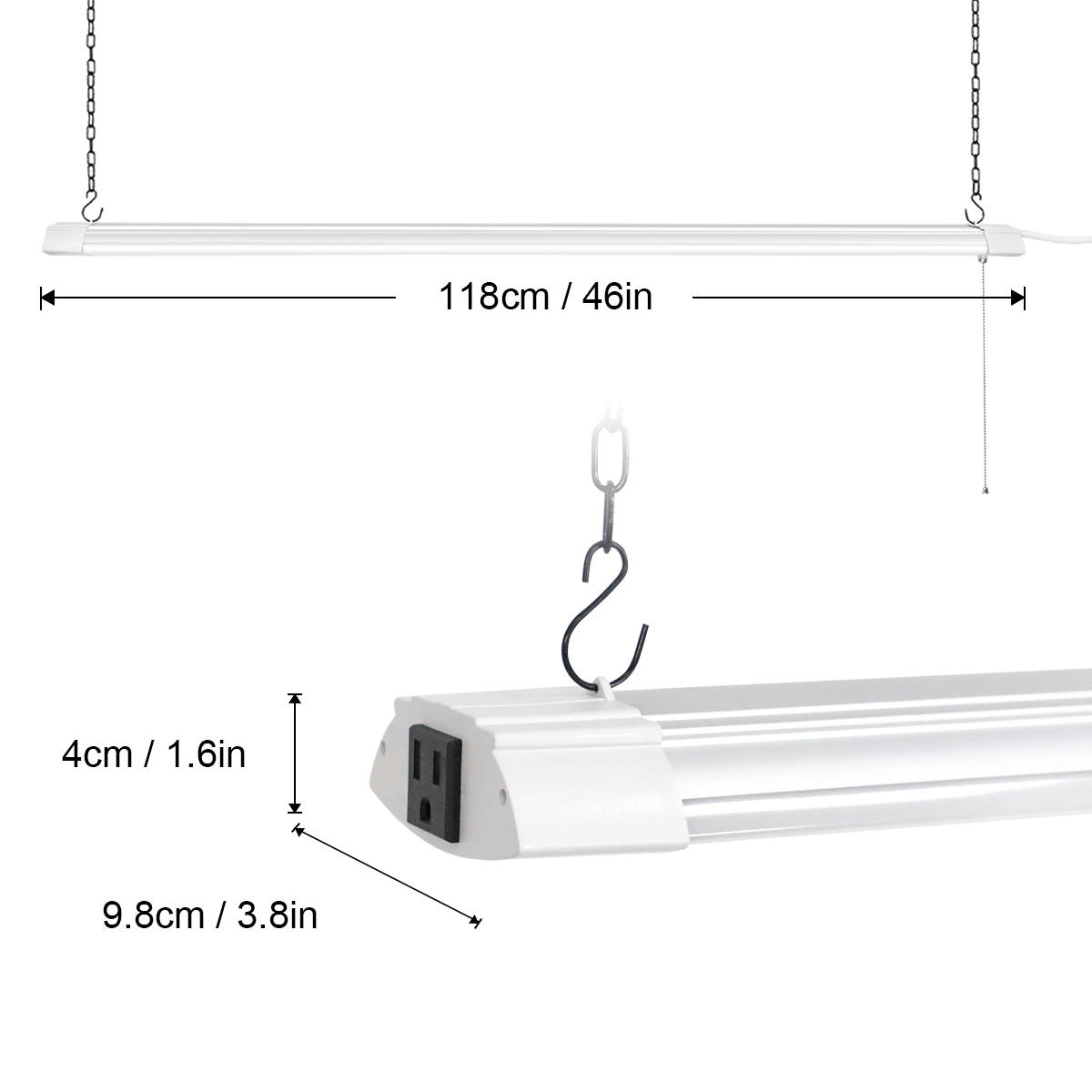 LED Shop Light 46 Inch 2835 SMD LED AC120V