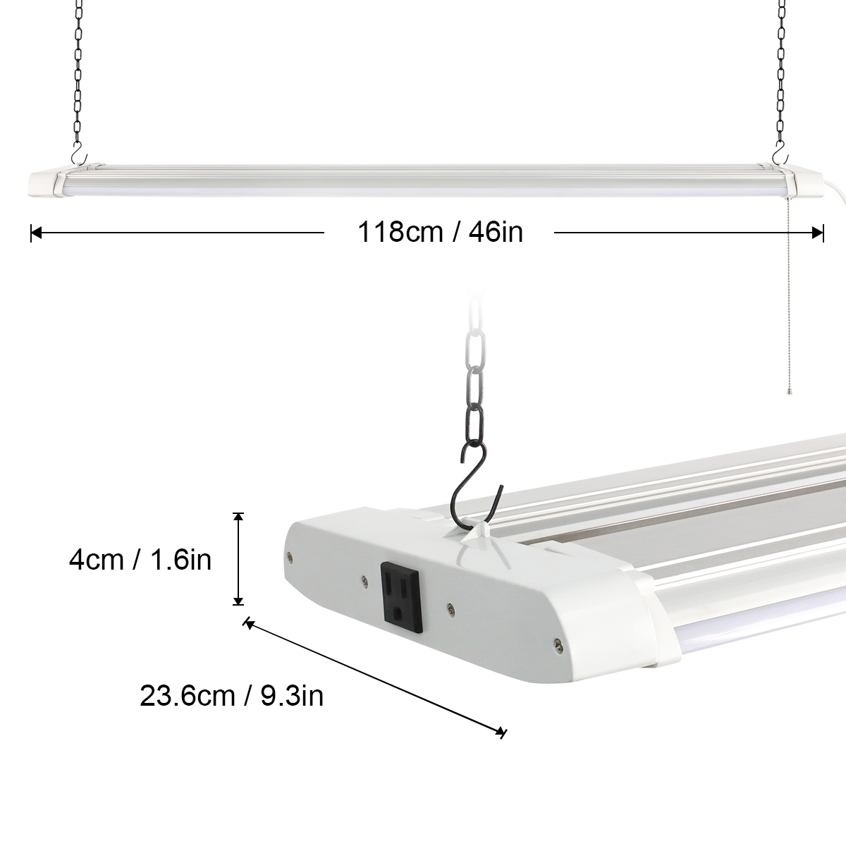 LED Shop Light 46 Inch 2835 SMD LED AC120V 7200lm 84W