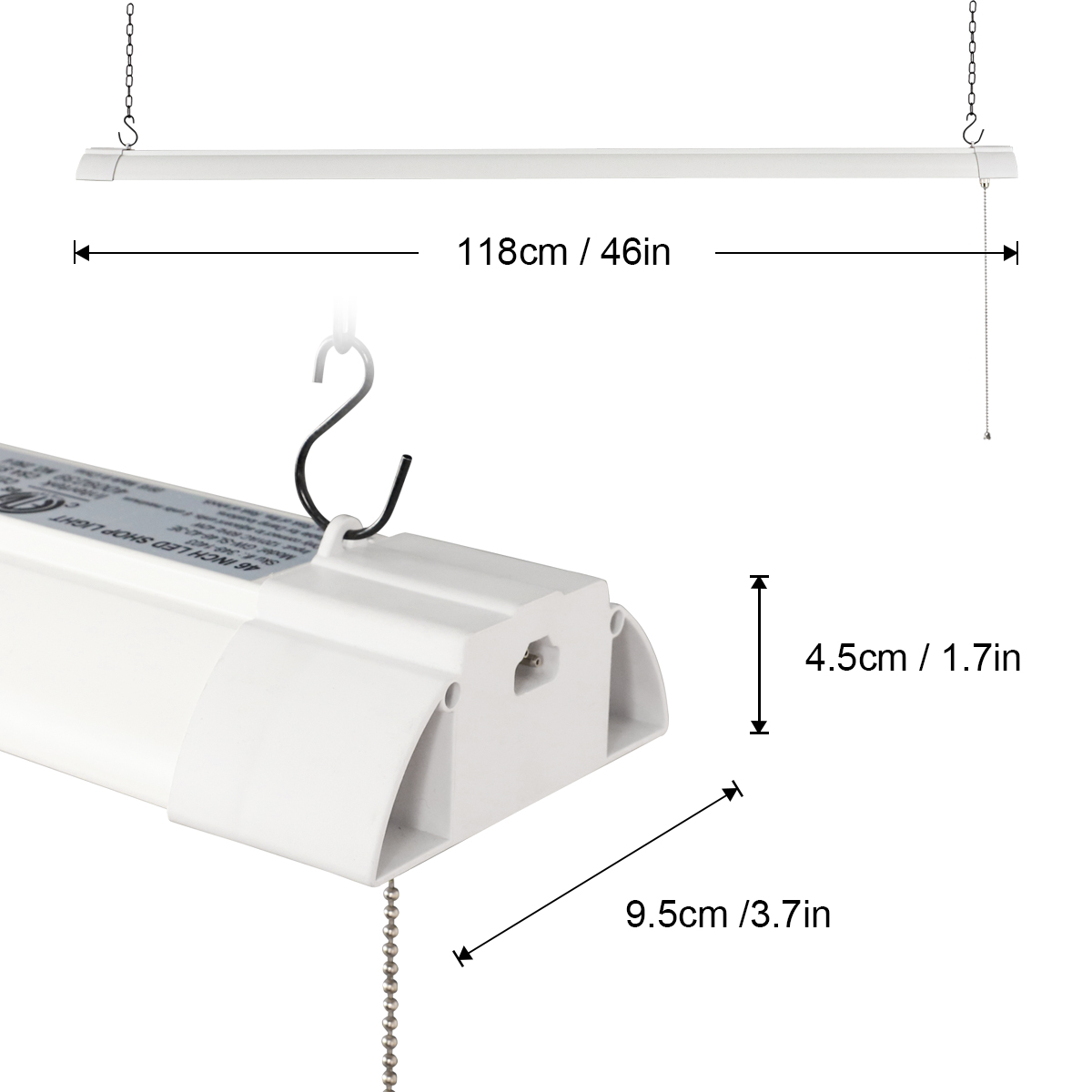 LED Shop Light 46 Inch 2835 SMD LED AC120V 5000LM 42W