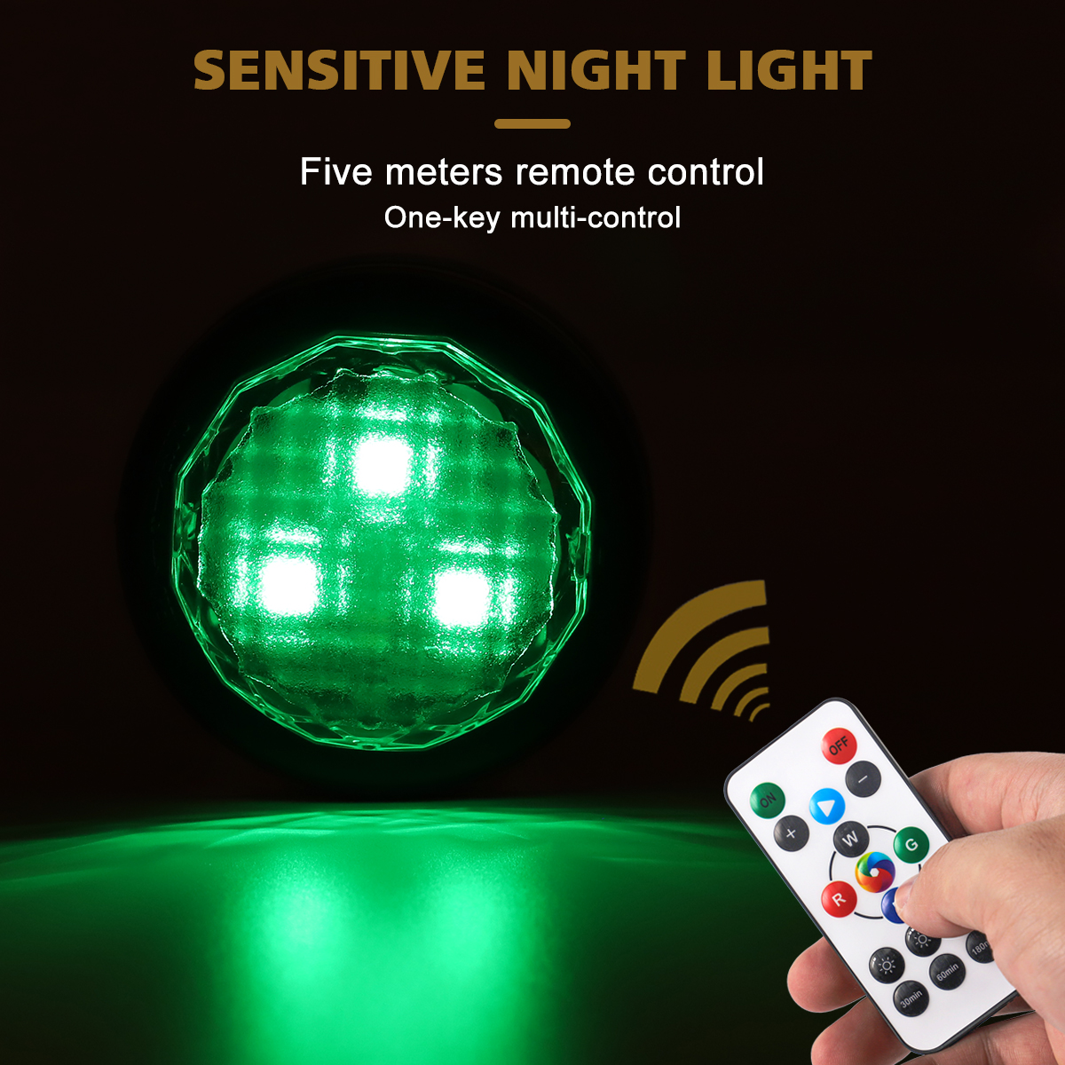 RGB Round Night Light With Battery