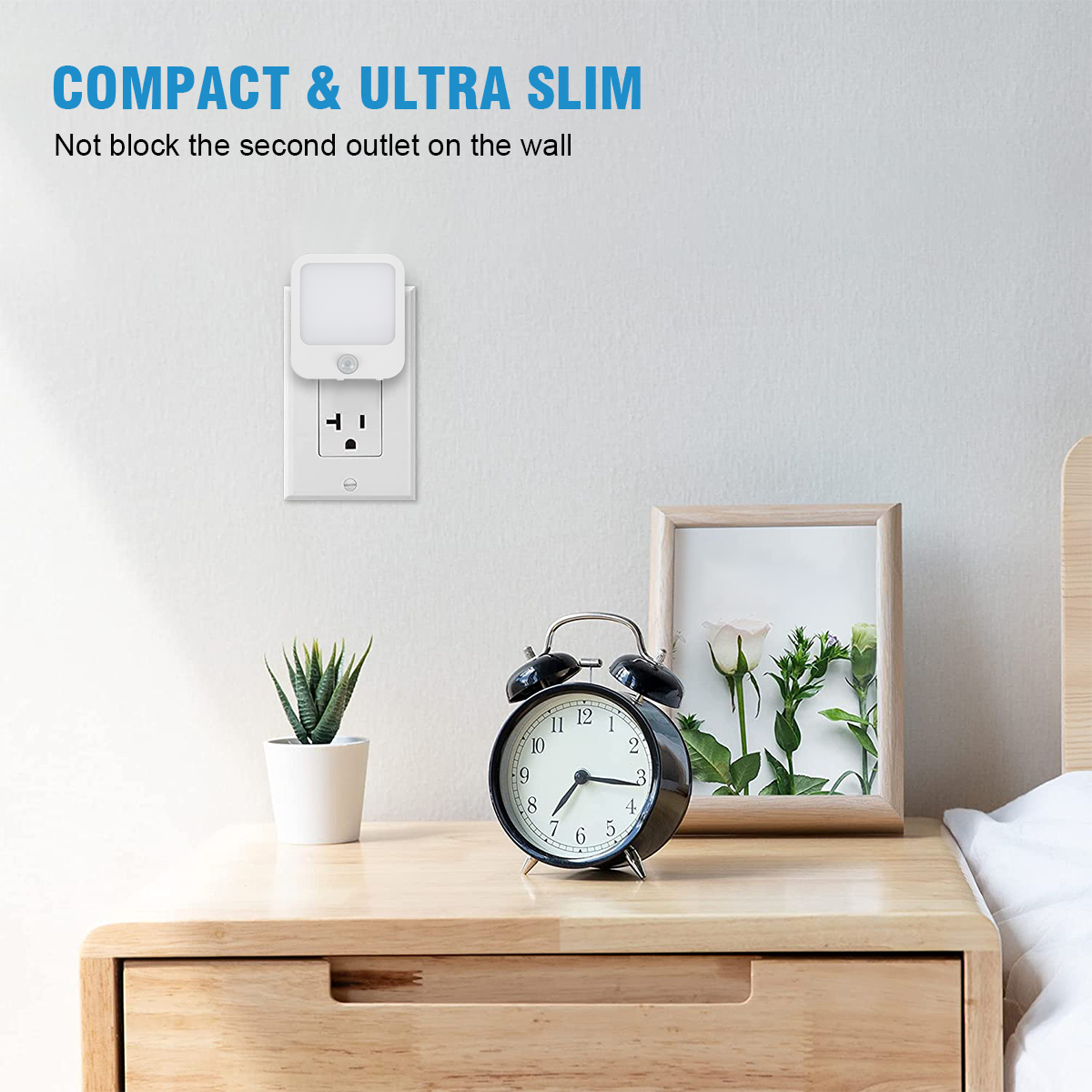 small night light with motion sensor EU plug