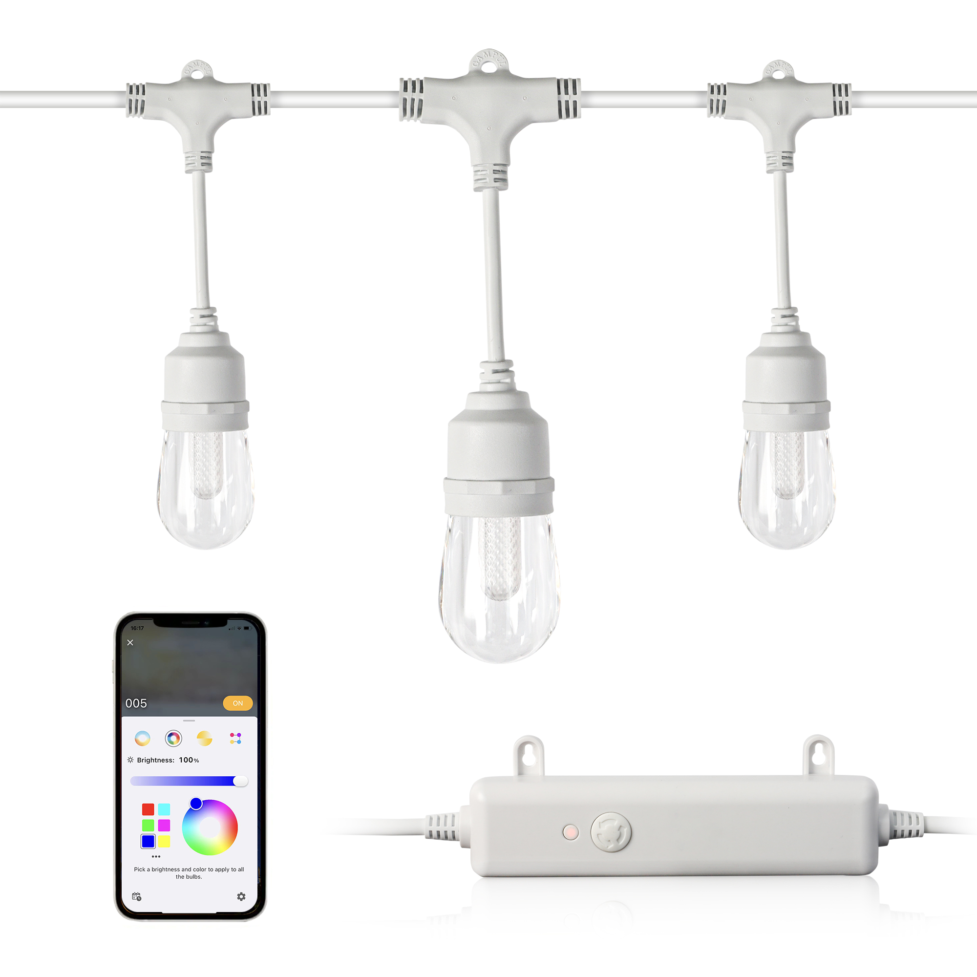 RGB string light white