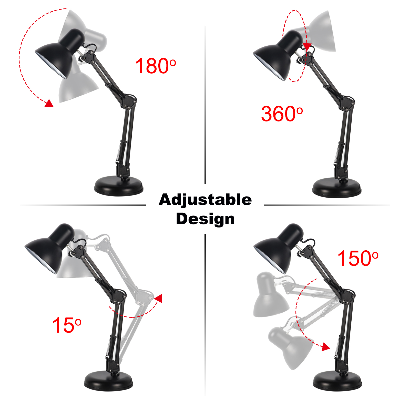 Table Lamp For Reading Black Color